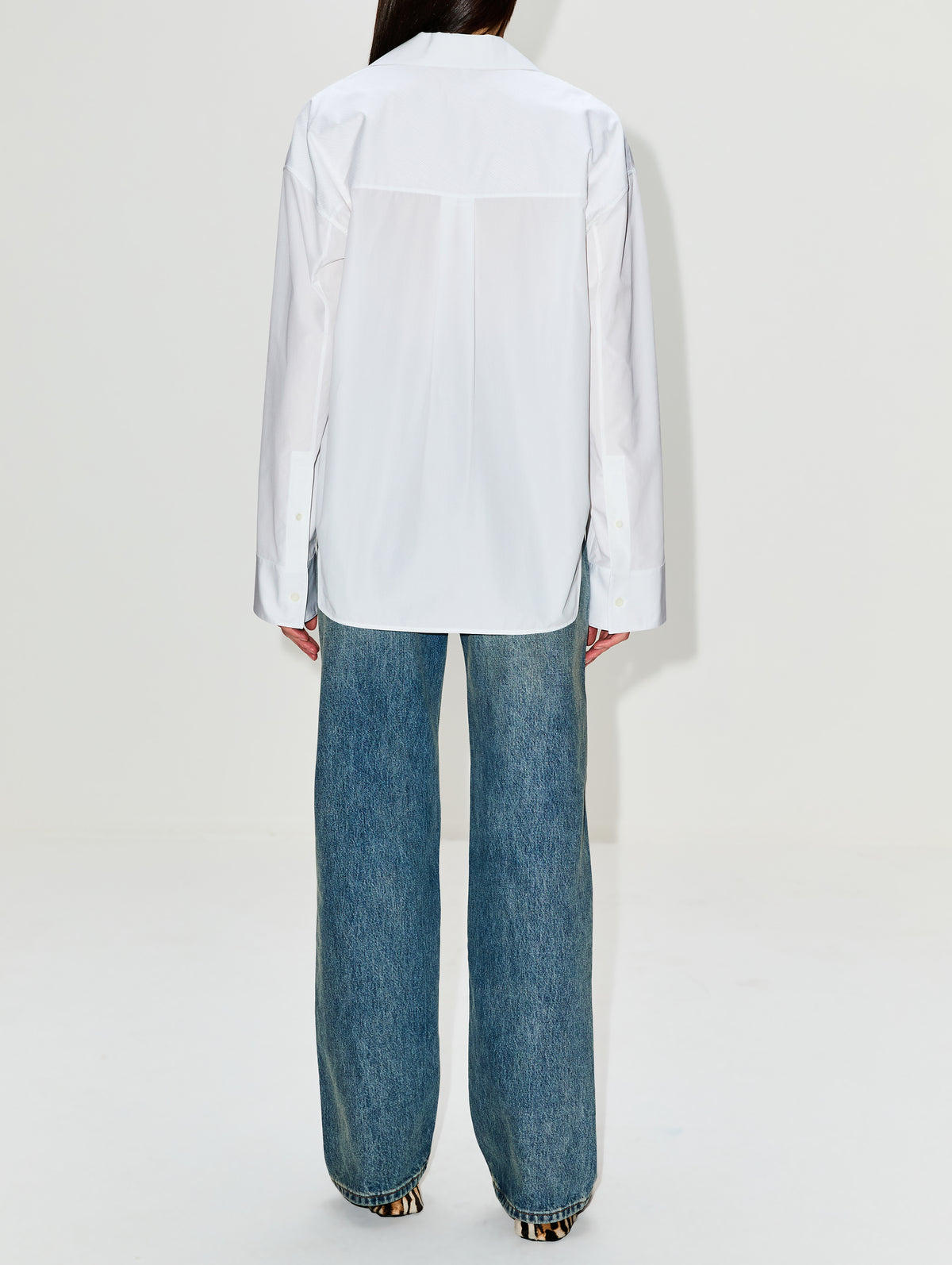 Crossed Blouse,LOEWE,WHITE,Image 3