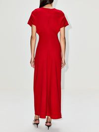 Slouch Waist Wool Dress,TOTÉME,POPPY,Image 4