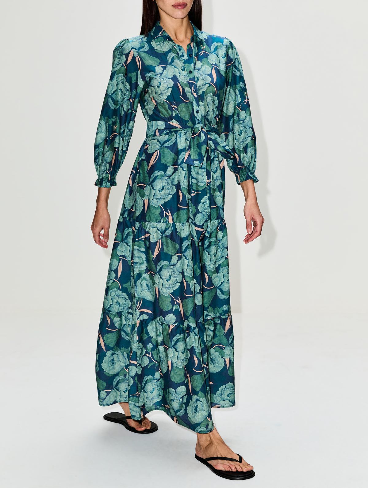 Martina Dress,BIRDS OF PARADIS BY TROVATA,HUSHED MEADOW,Image 3