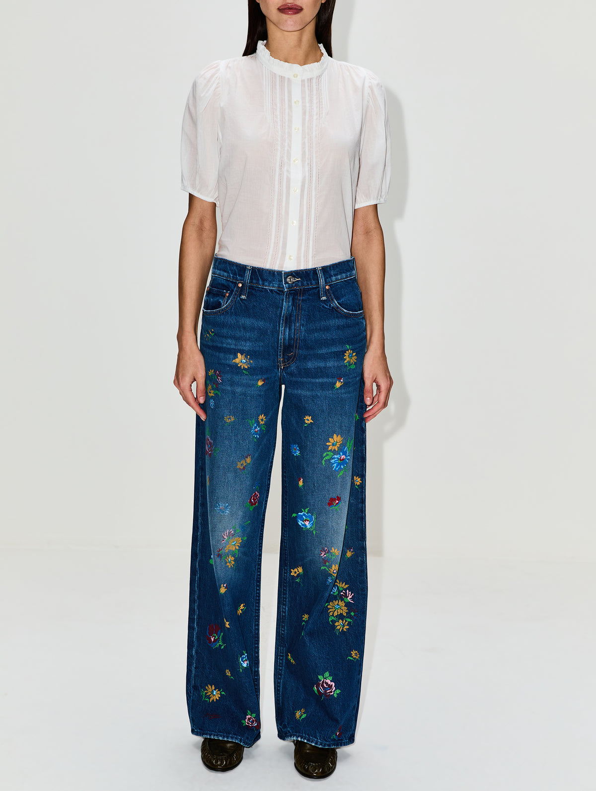 Rerun Zip Sneak Jean,MOTHER,FIELD OF FLOWER,Image 2