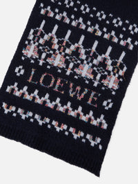 Printed Scarf,LOEWE,NAVY/MULTI,Image 2