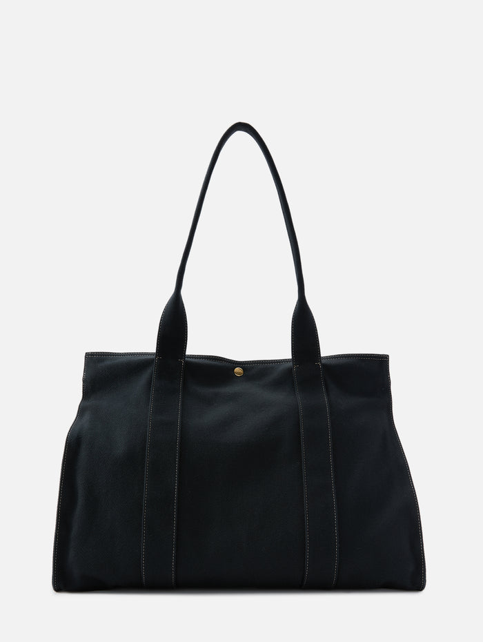 Sisal Shoulder Tote,THE ROW,BLACK,Image 1