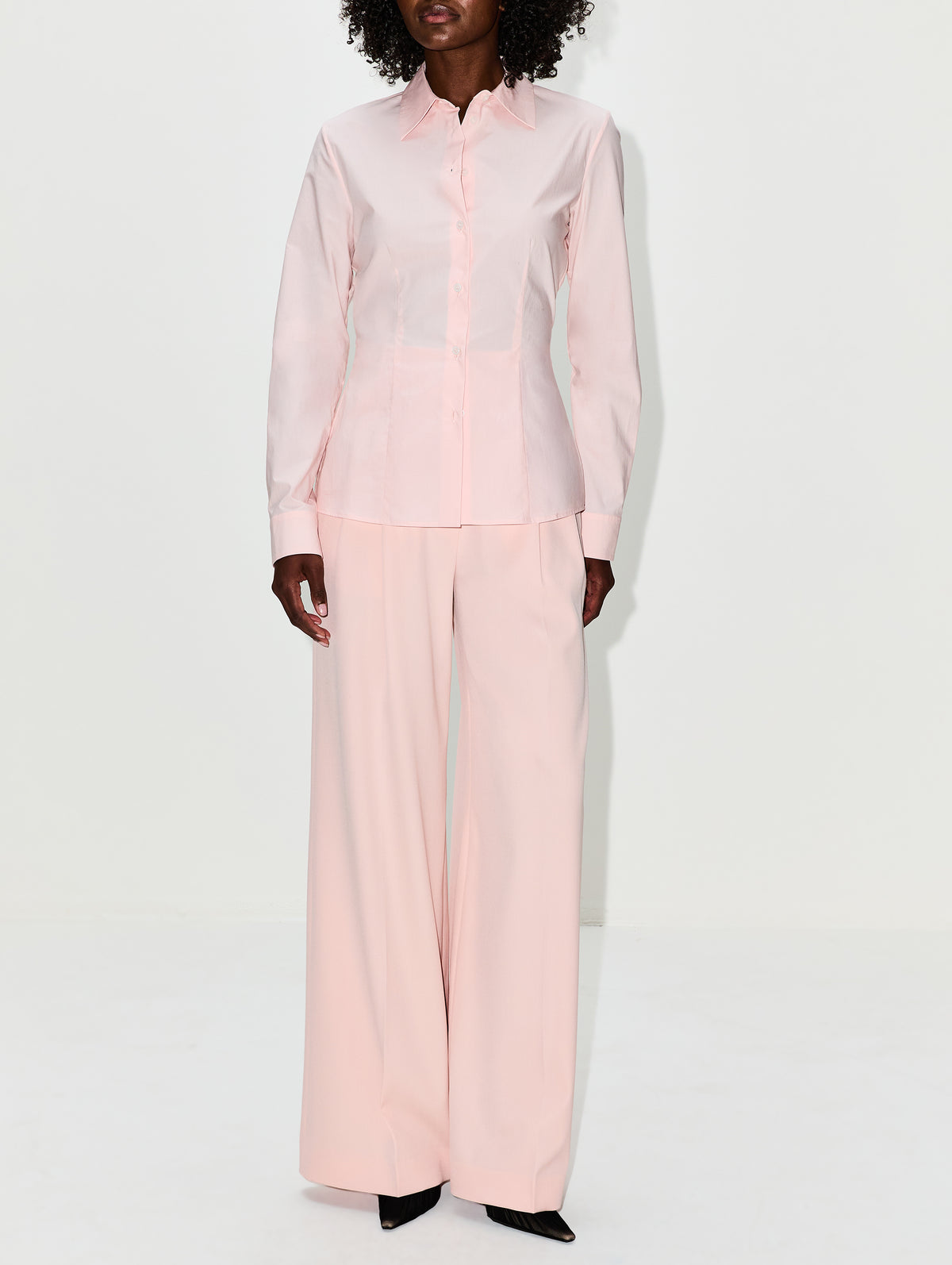 Fitted Blouse,ANOTHER TOMORROW,LOTUS PINK,Image 2