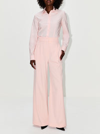 Pleated Trouser,ANOTHER TOMORROW,LOTUS PINK,Image 2