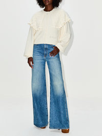 Pointelle Sweater,CHLOÉ,ICONIC MILK,Image 2