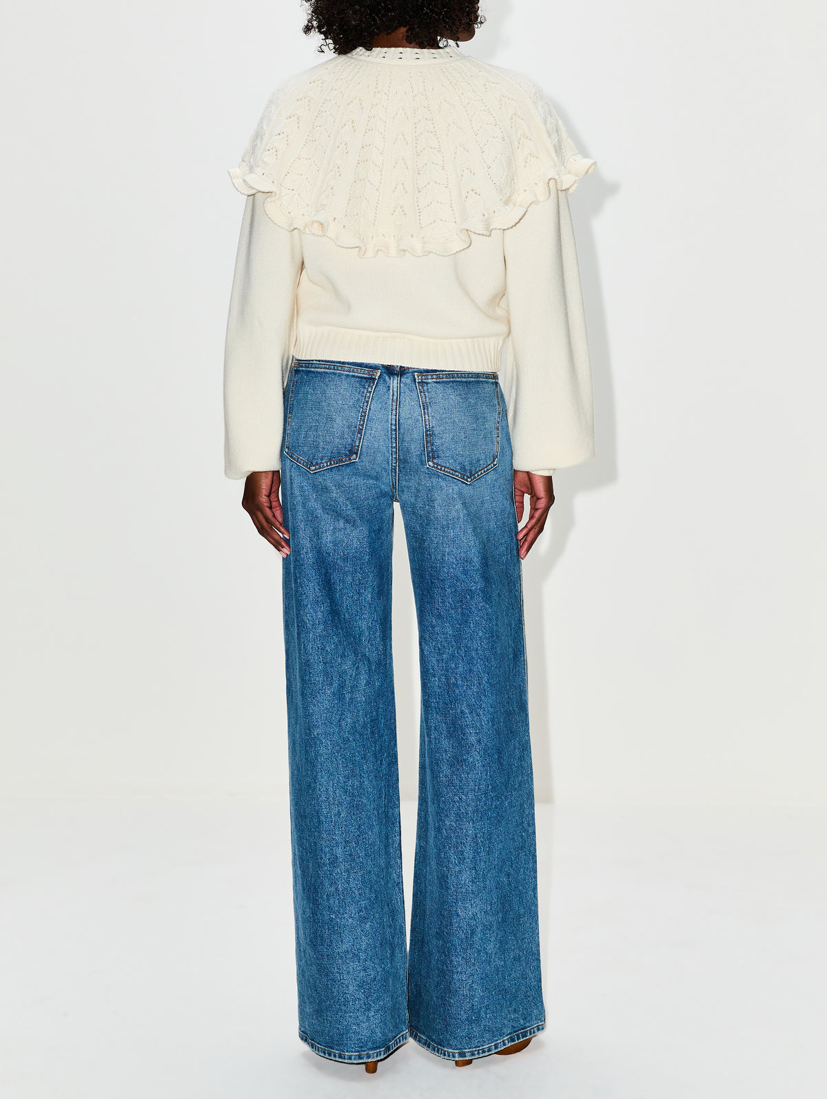 Pointelle Sweater,CHLOÉ,ICONIC MILK,Image 3