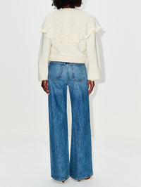 Pointelle Sweater,CHLOÉ,ICONIC MILK,Image 3