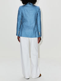 Double Breasted Blazer,ELEVENTY,SKY BLUE,Image 3