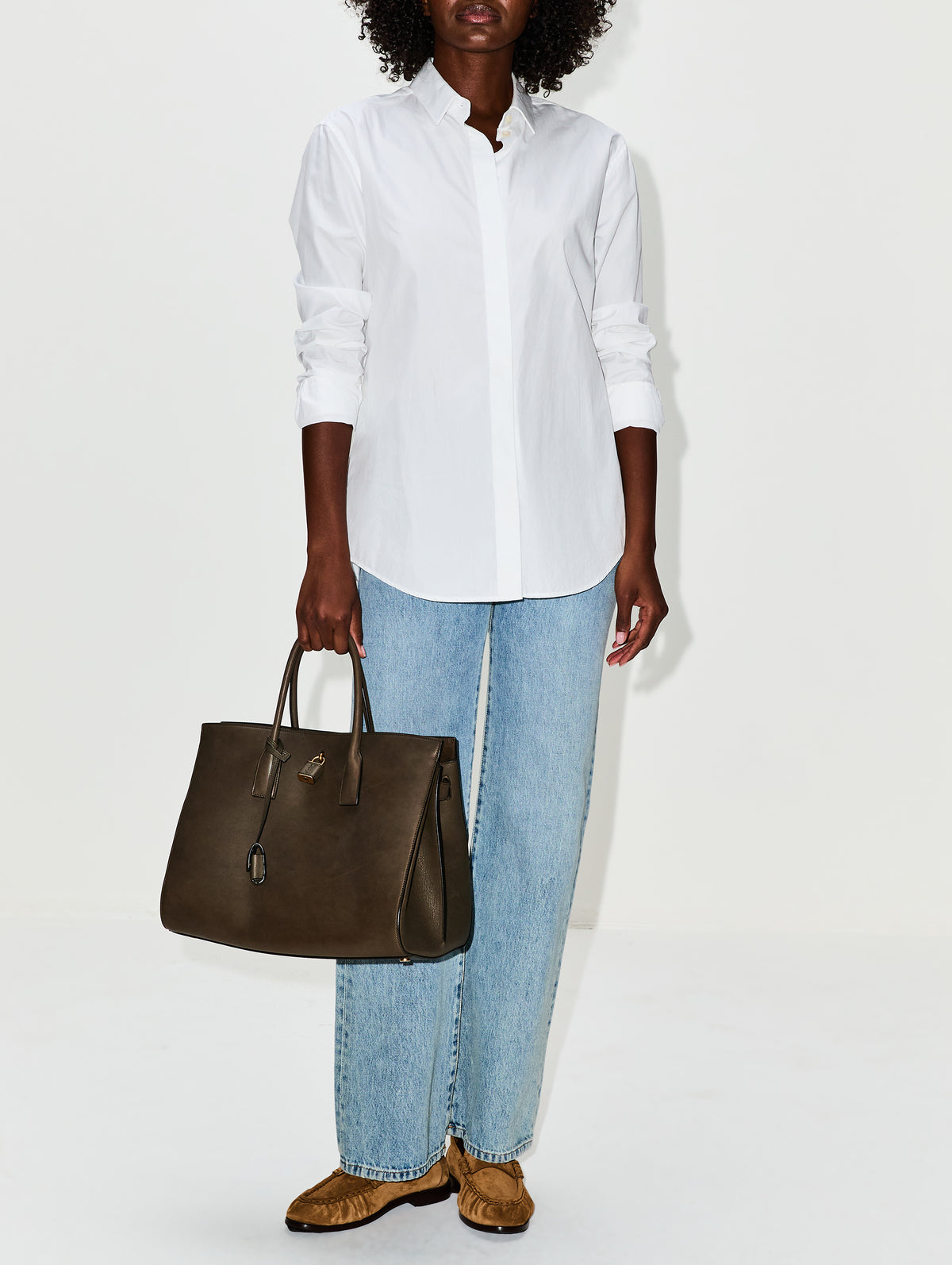 Large Sac De Jour Bag,SAINT LAURENT,LIGHT MUSK,Image 2