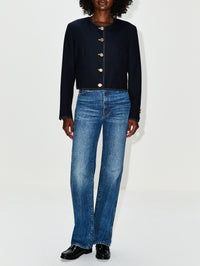 Box Pleat Jacket,THOM BROWNE,NAVY,Image 2