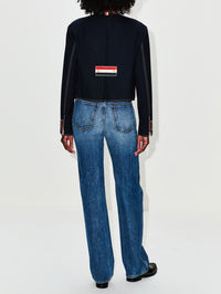 Box Pleat Jacket,THOM BROWNE,NAVY,Image 3