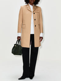 Overcoat,THOM BROWNE,TAN,Image 2
