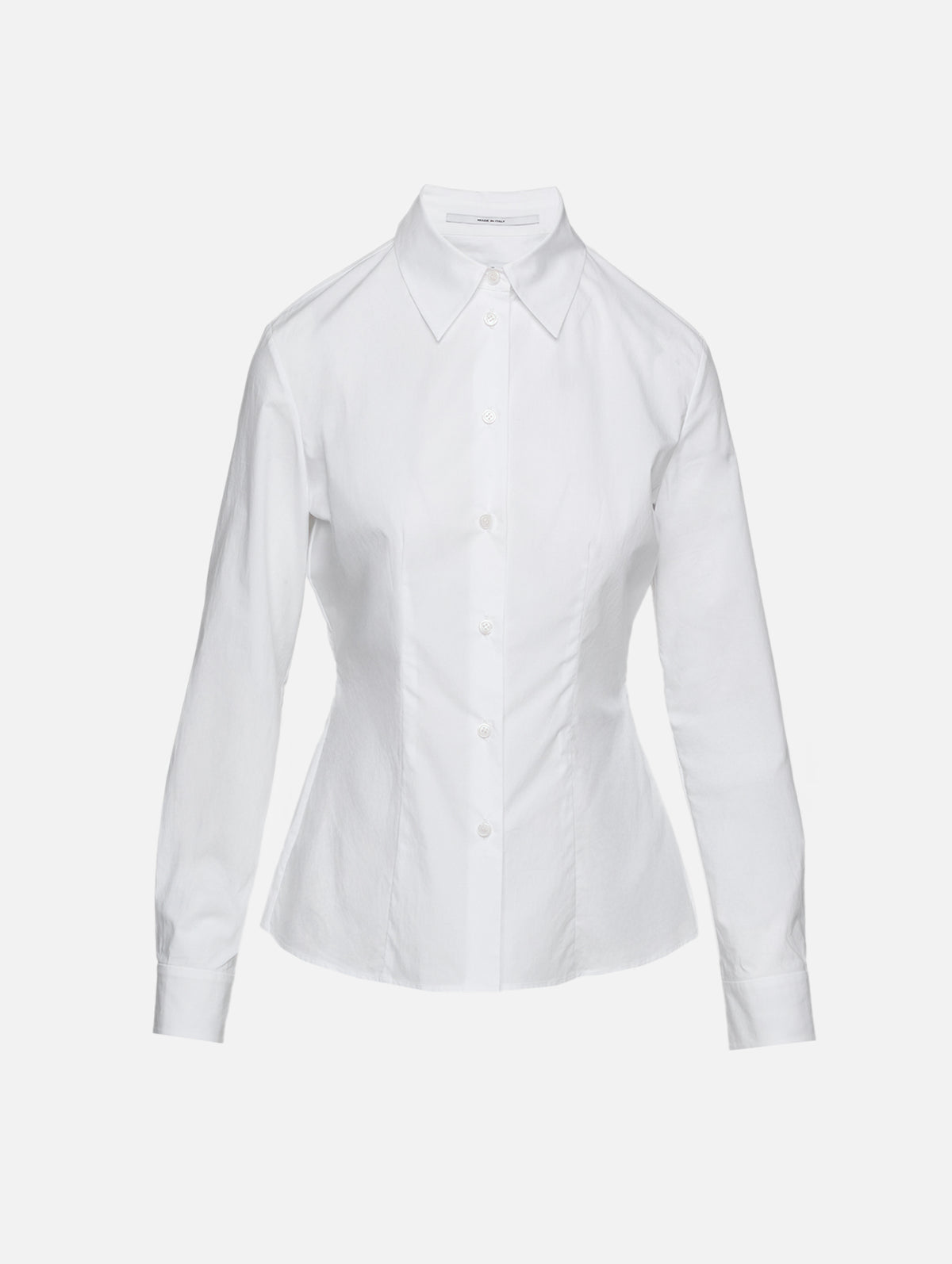 Fitted Blouse,ANOTHER TOMORROW,WHITE,Image 1