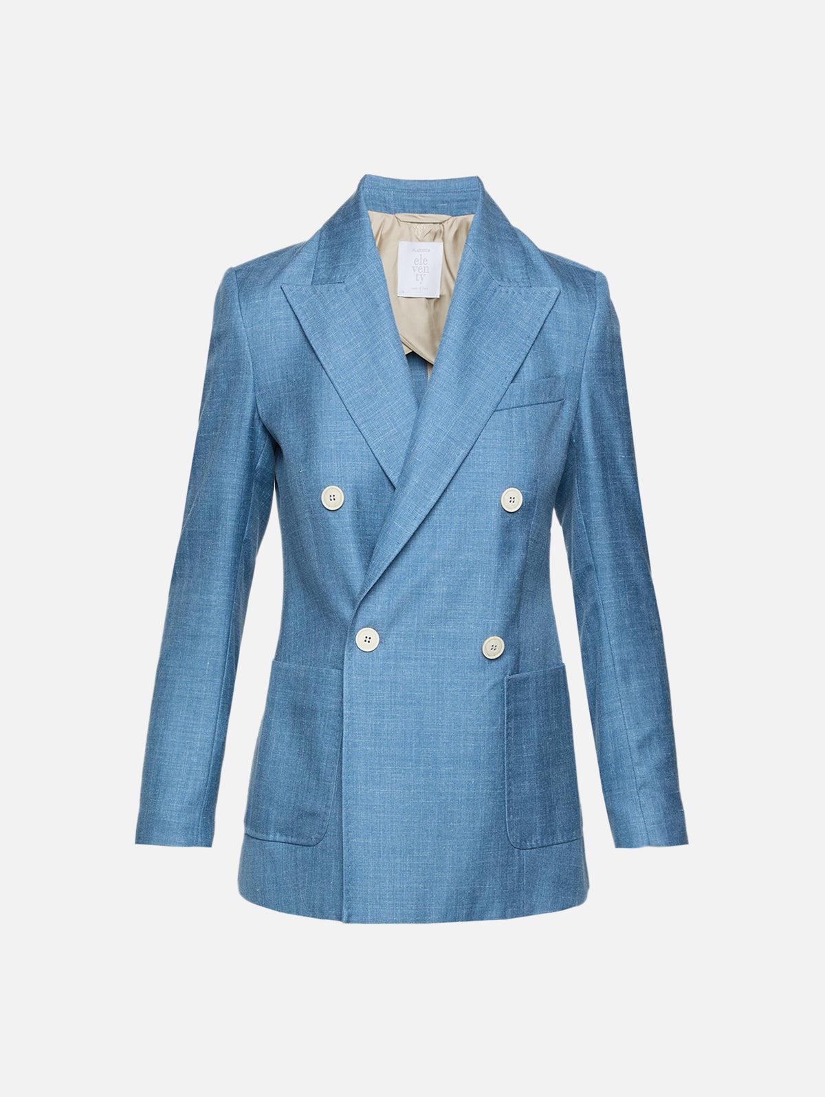 Double Breasted Blazer,ELEVENTY,SKY BLUE,Image 1