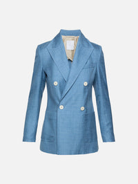Double Breasted Blazer,ELEVENTY,SKY BLUE,Image 1