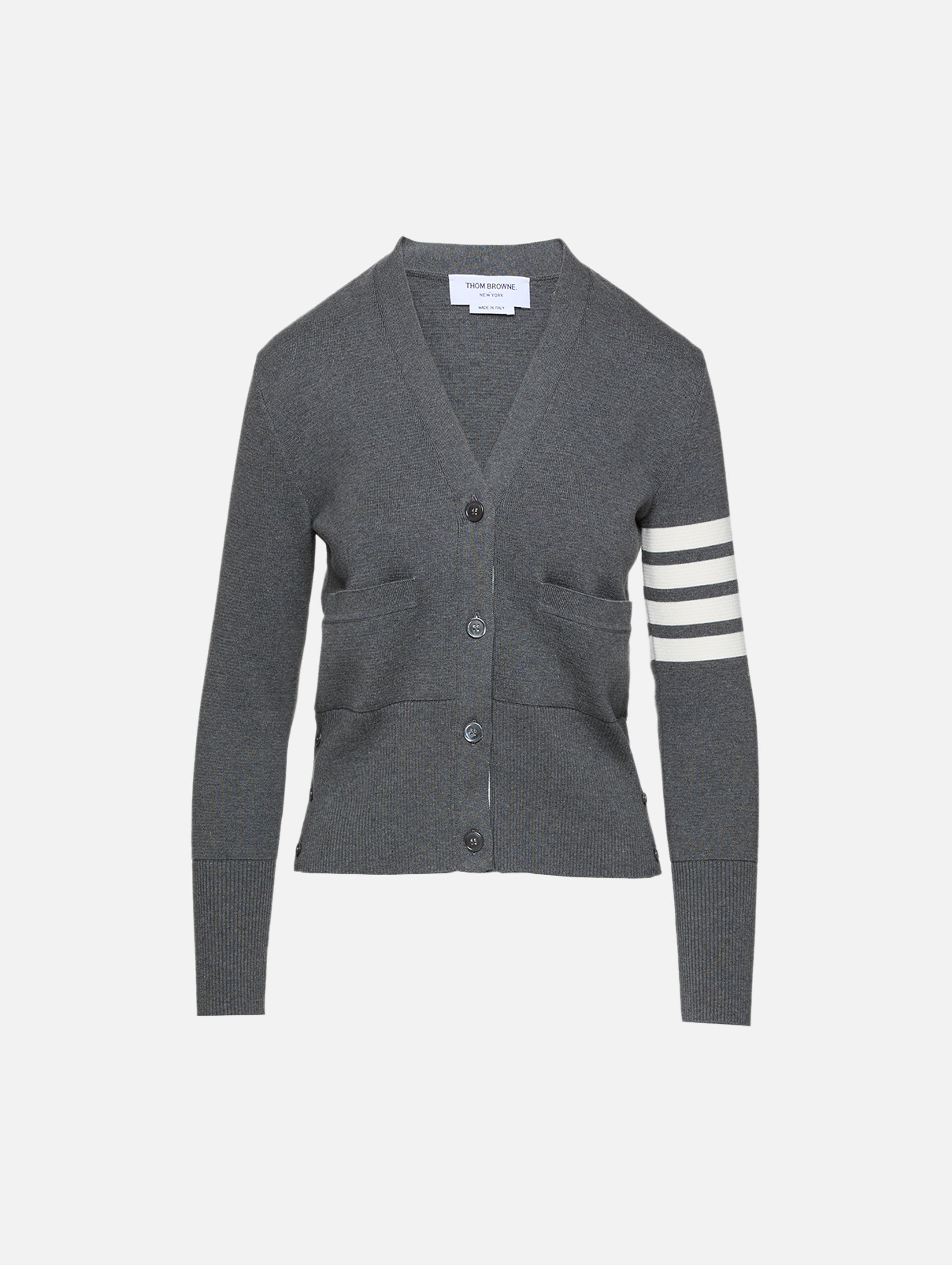 Milano V Neck Cardigan | THOM BROWNE | elysewalker