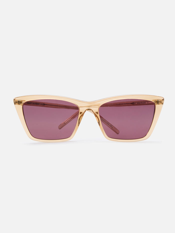 737 Mica Sunglasses,KERING EYE- SAINT LAURENT,YELLOW,Image 1