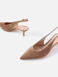 Robbie Slingback Heel 55mm,GIANVITO ROSSI,CAMEL,Image 2