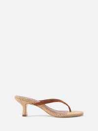 Freja Thong Kitten Heel,STAUD,TABAC/NATURAL,Image 1