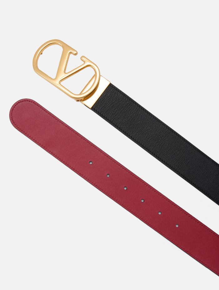 V Logo Belt,VALENTINO GARAVANI,NERO/ROSSO,Image 1