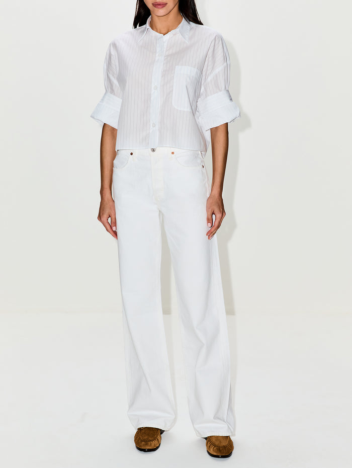 Next Ex Shirt,TWP,WHITE/LIGHT BLUE,Image 1