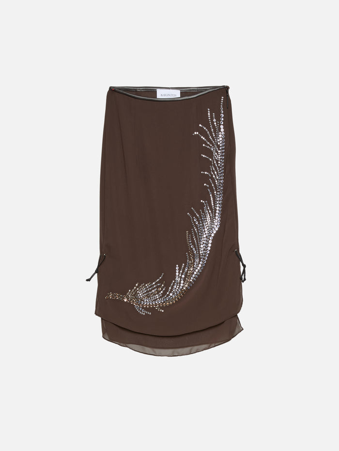 Merrow Midi Skirt,16ARLINGTON,HAZELNUT,Image 1