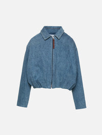 Draped Denim Jacket,LOEWE,INDIGO BLUE,Image 1