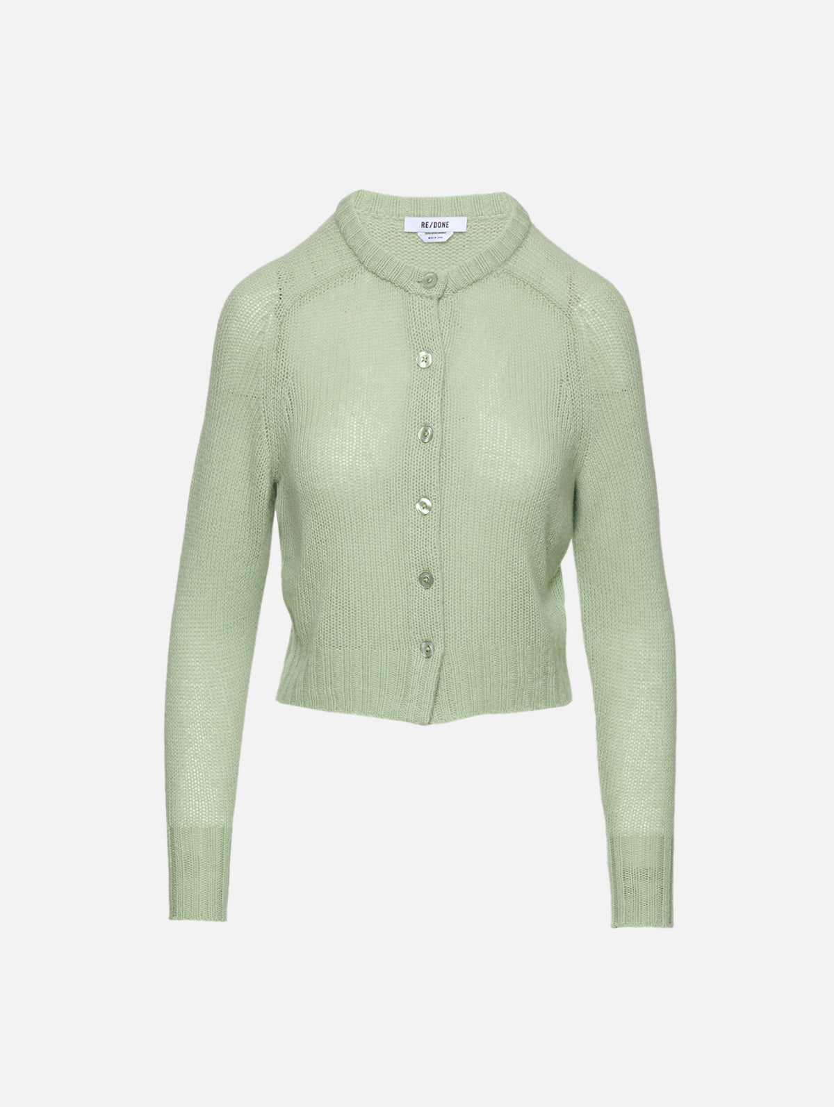 Slim Cashmere Cardigan,RE/DONE,MELON,Image 2