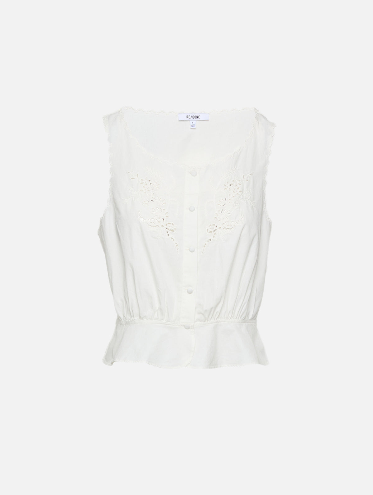 Jerry Tank Blouse,RE/DONE,VINTAGE WHITE,Image 1