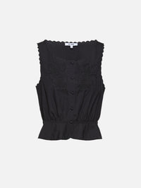Jerry Tank Blouse,RE/DONE,BLACK,Image 2