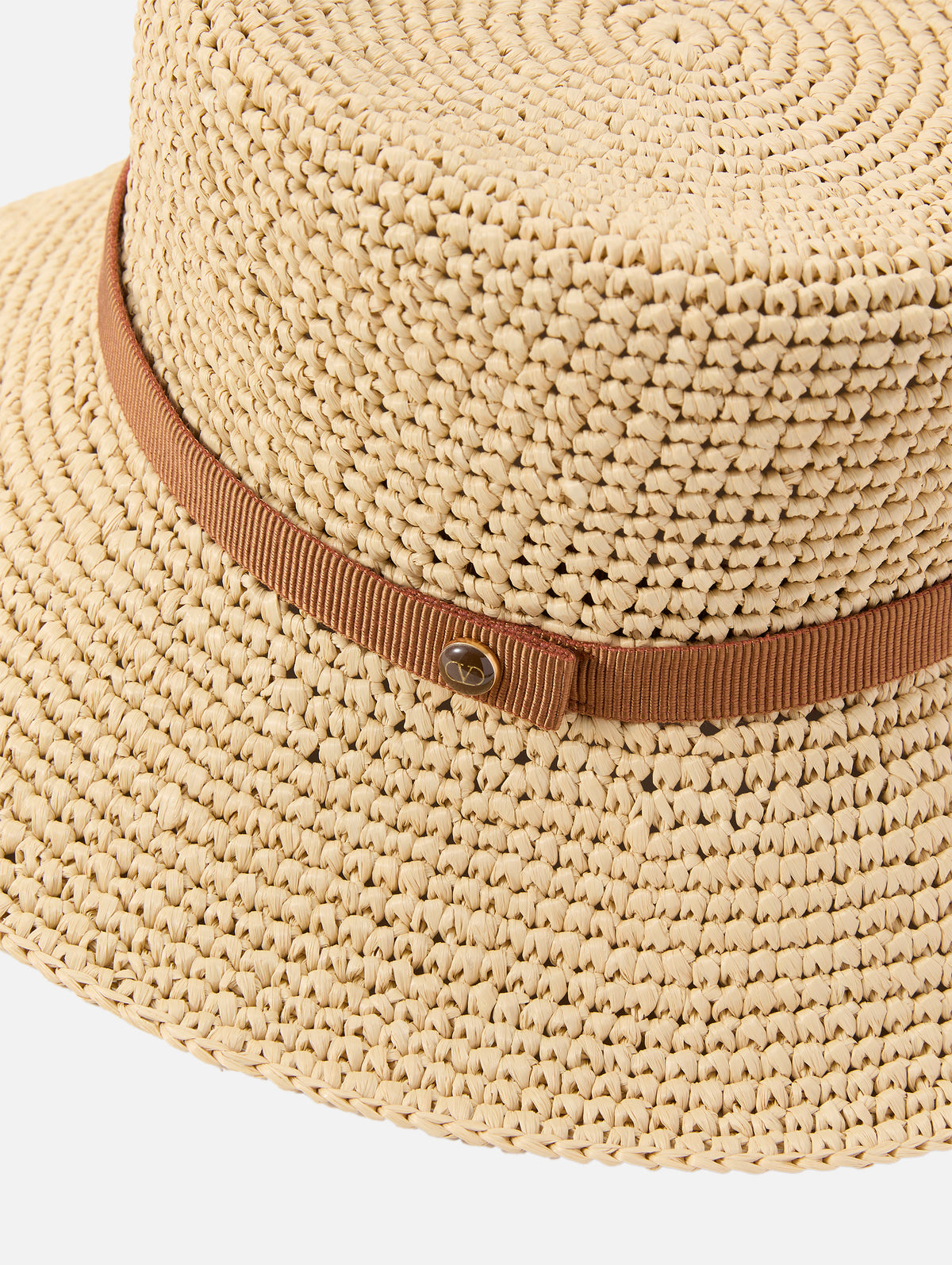 V Logo Bucket Hat,VALENTINO GARAVANI,NATURALE,Image 3