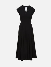 Double Face Cutout Dress,ANOTHER TOMORROW,BLACK,Image 2
