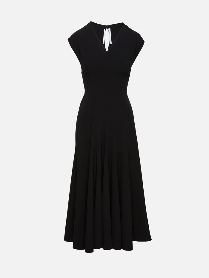 Double Face Cutout Dress,ANOTHER TOMORROW,BLACK,Image 1