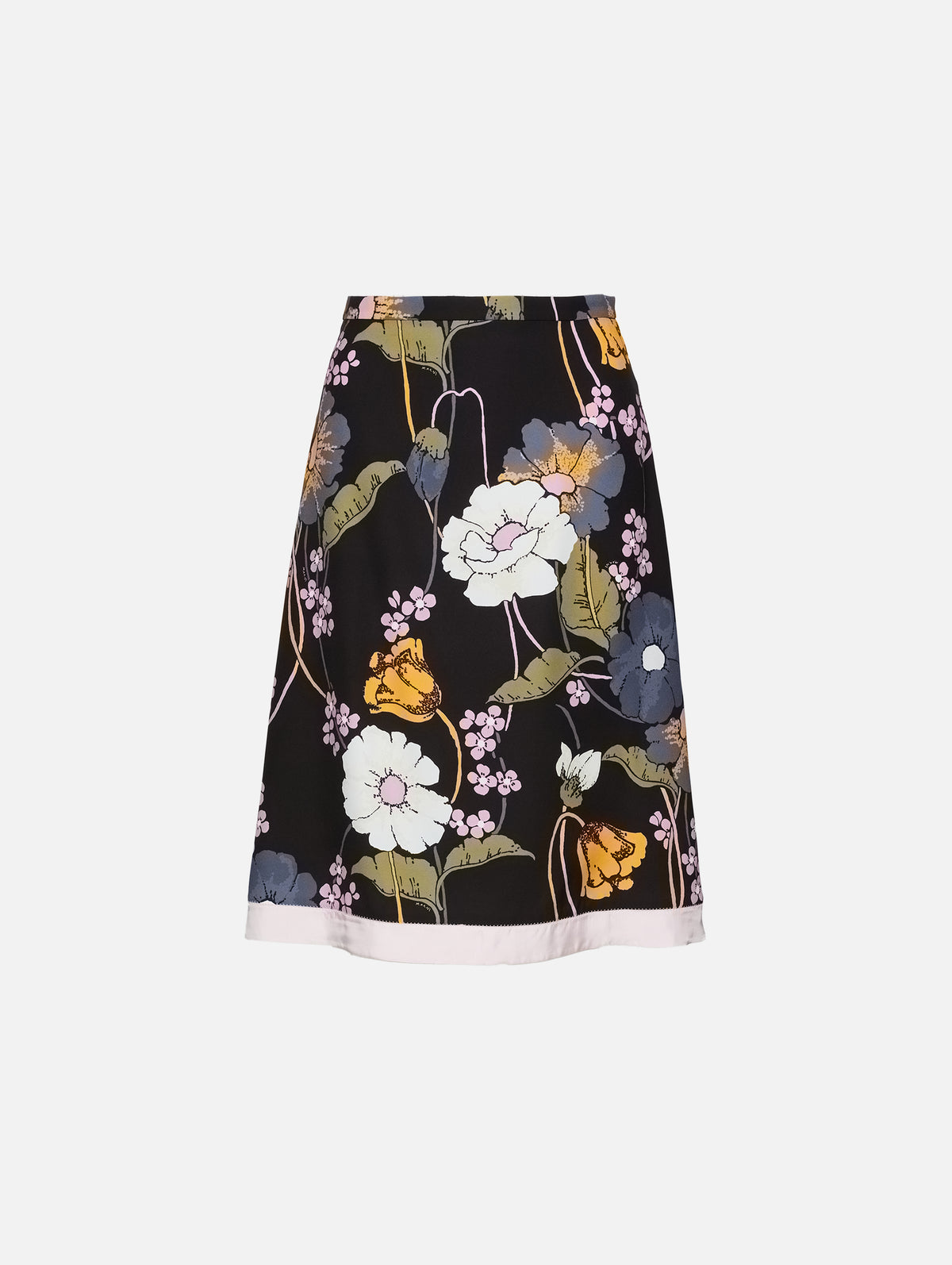 Tie Waist Skirt,MARNI,BLACK,Image 2