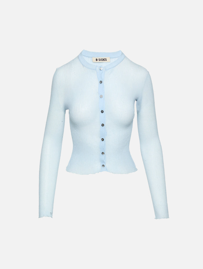 Sheer Cardigan,B SIDES,PALE BLUE,Image 1