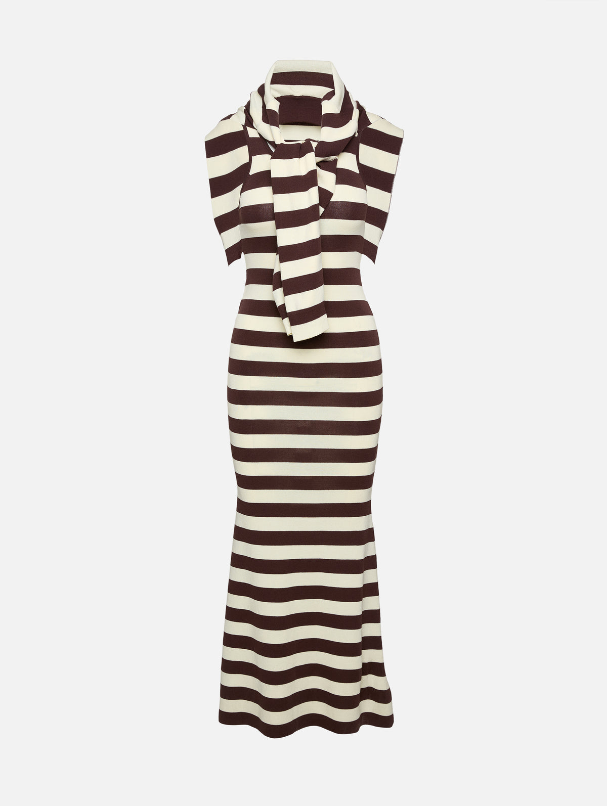 Back Knot Maxi Dress,MONSE,TEAK IVORY,Image 1