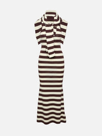 Back Knot Maxi Dress,MONSE,TEAK IVORY,Image 1