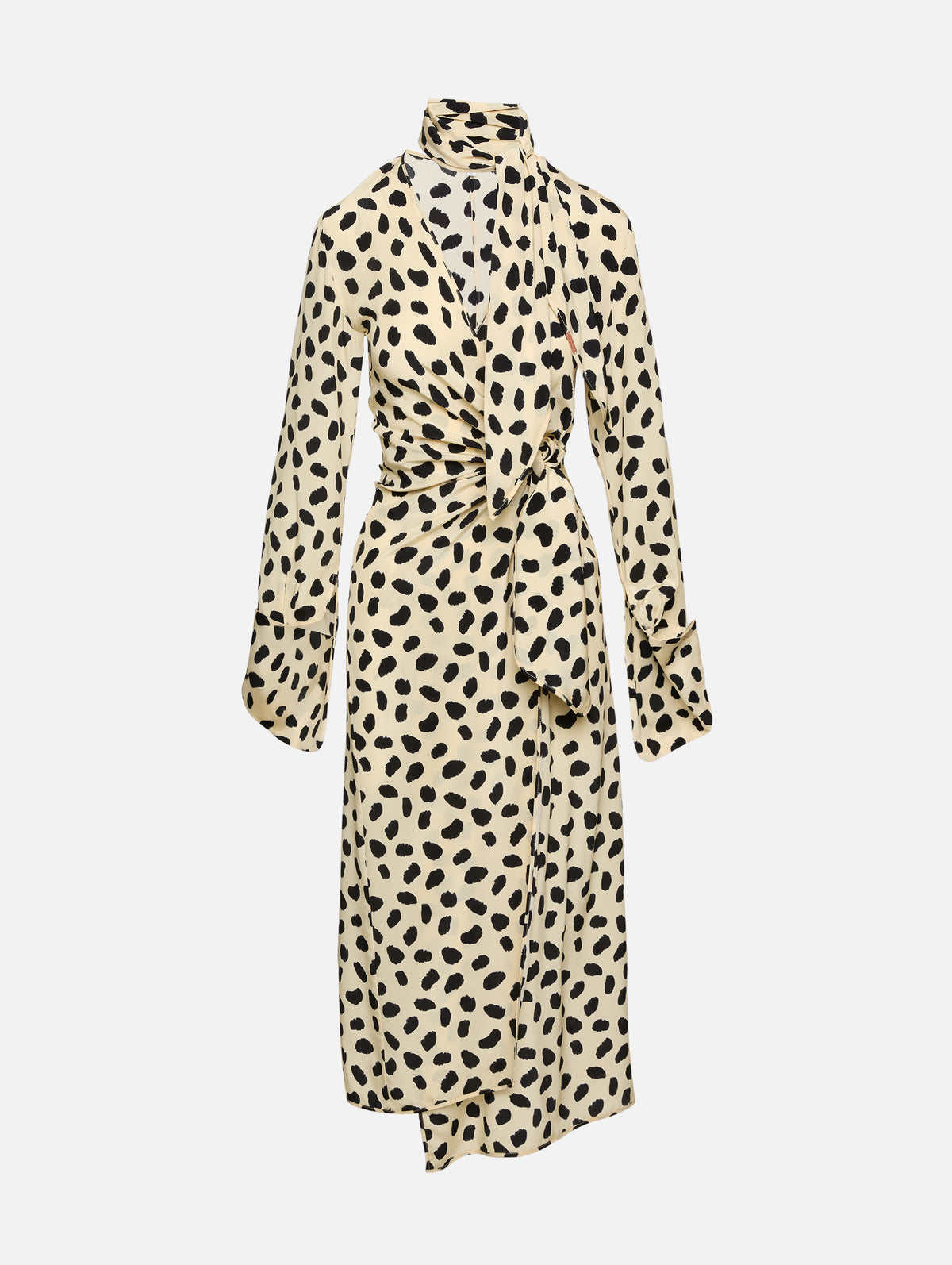 Ollantay Wrap Dress,JOHANNA ORTIZ,ECRU/BLACK,Image 2