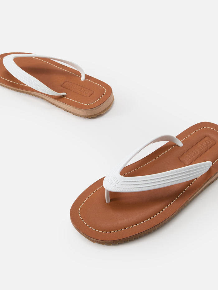 Infradito Flip Flop,MIU MIU,BIANCO,Image 1