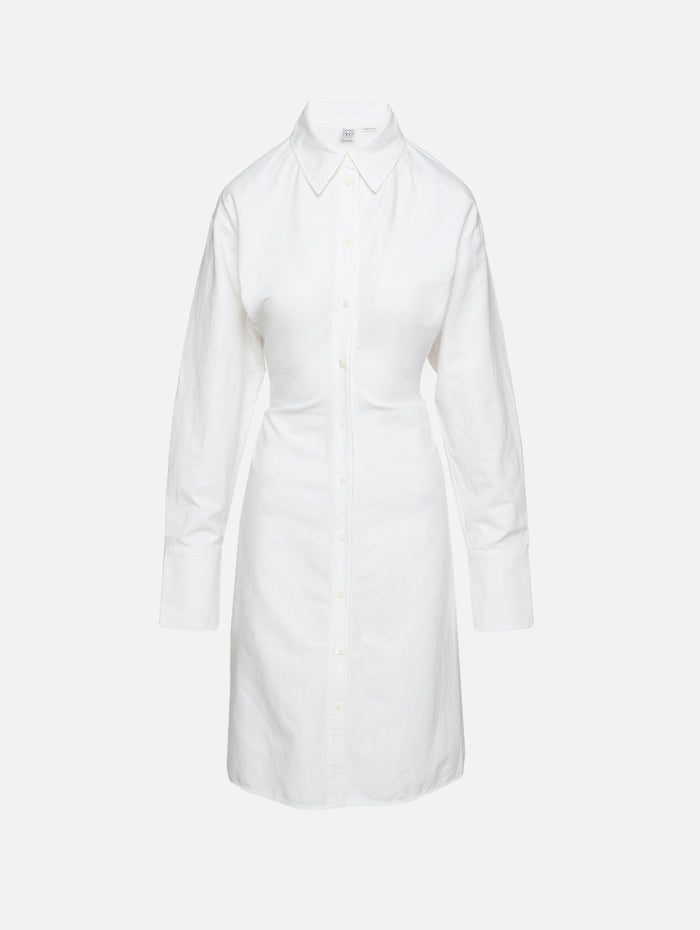 Slouch Shirtdress,TOTÉME,OFF WHITE,Image 1