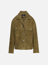 Flore Suede Jacket,ARMA,CEDAR GREEN,Image 1