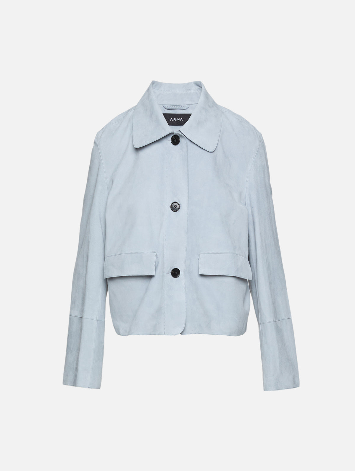 Fem Suede Jacket,ARMA,VINTAGE BLUE,Image 2