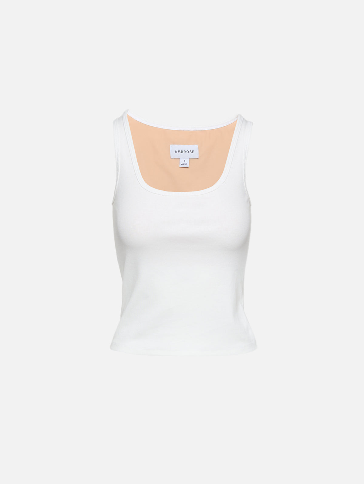 Low Scoop Tank Top,AMBROSE,WHITE,Image 2