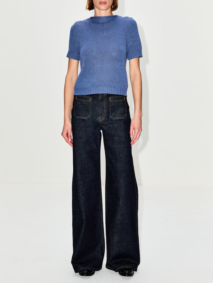 Colbie Roll Neck Sweater,ELYSEWALKER LABEL,DENIM BLUE,Image 1