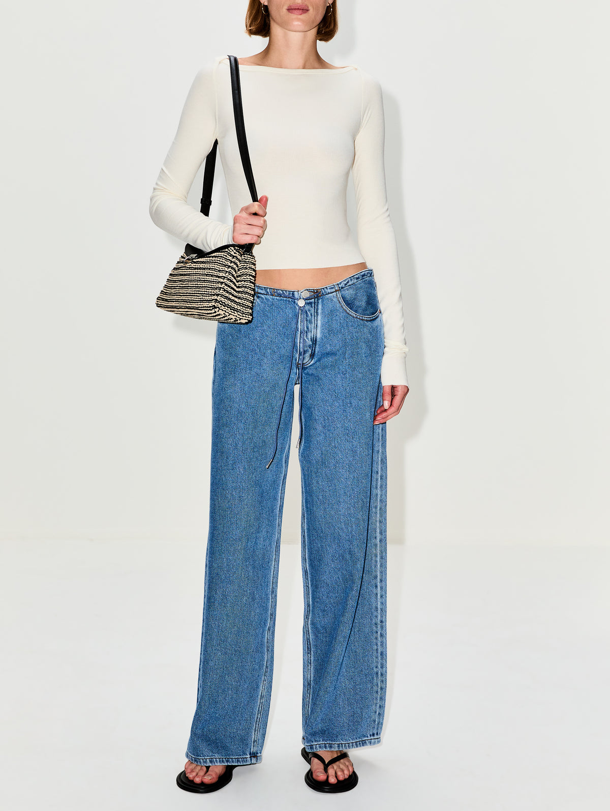 Boatneck Top,ÉTERNE,CREAM,Image 2