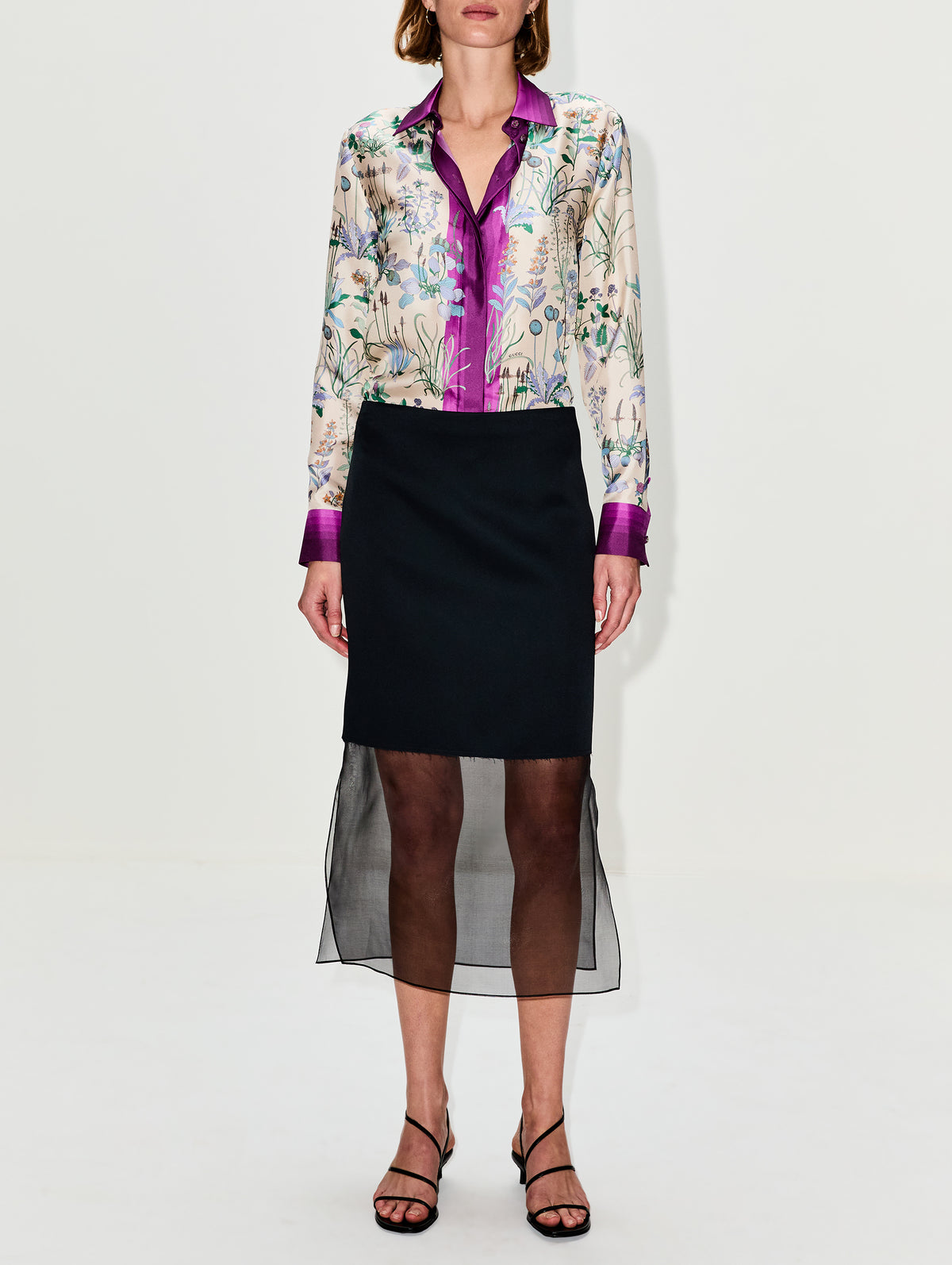 Sybil Skirt,KHAITE,BLACK,Image 2