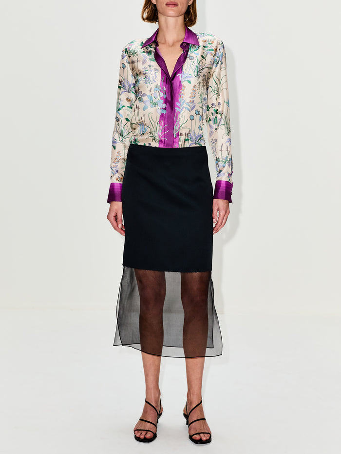 Sybil Skirt,KHAITE,BLACK,Image 1