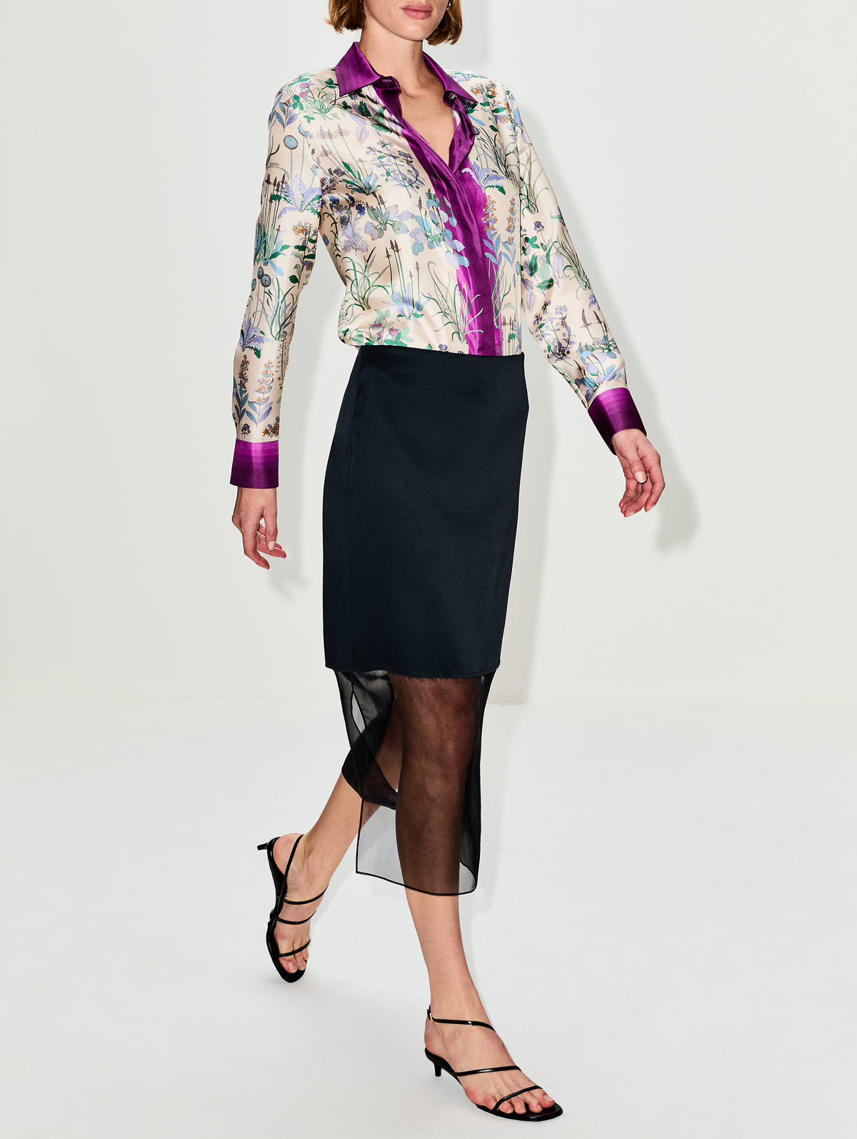 Sybil Skirt,KHAITE,BLACK,Image 3