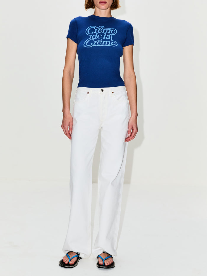 Mixed Material Flat Sandal,DRIES VAN NOTEN,BLUE/BLACK,Image 1