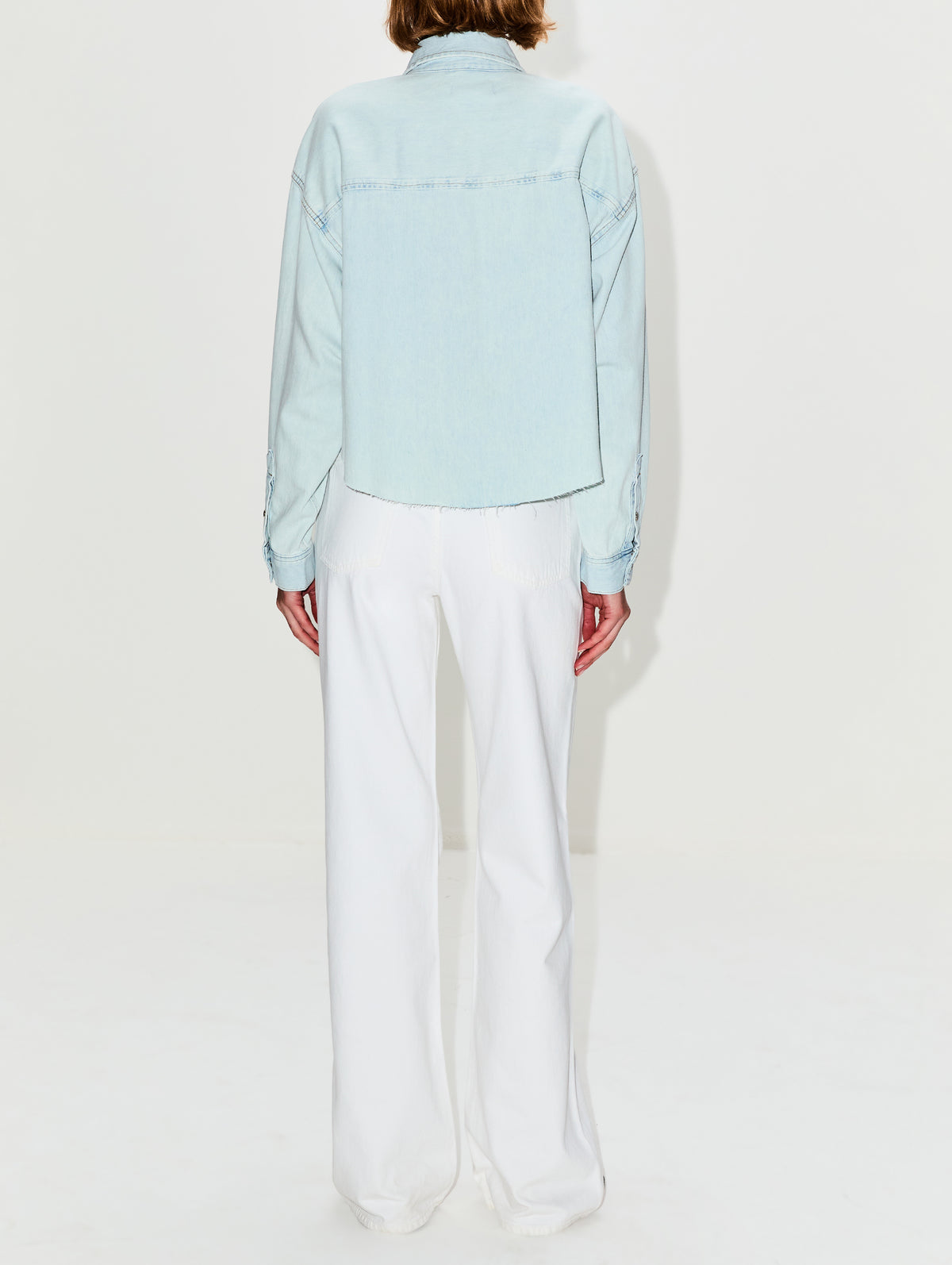 Camper Crop Shirt,RE/DONE,BLEACH DISTRESS,Image 3